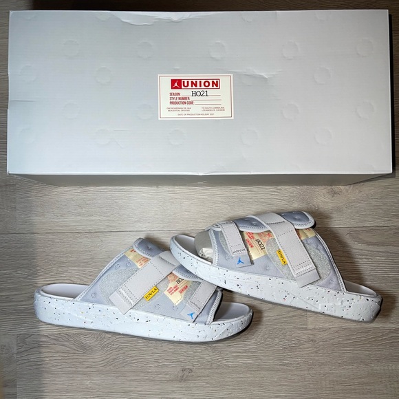 Union La x Jordan crater slide ‘grey fog’